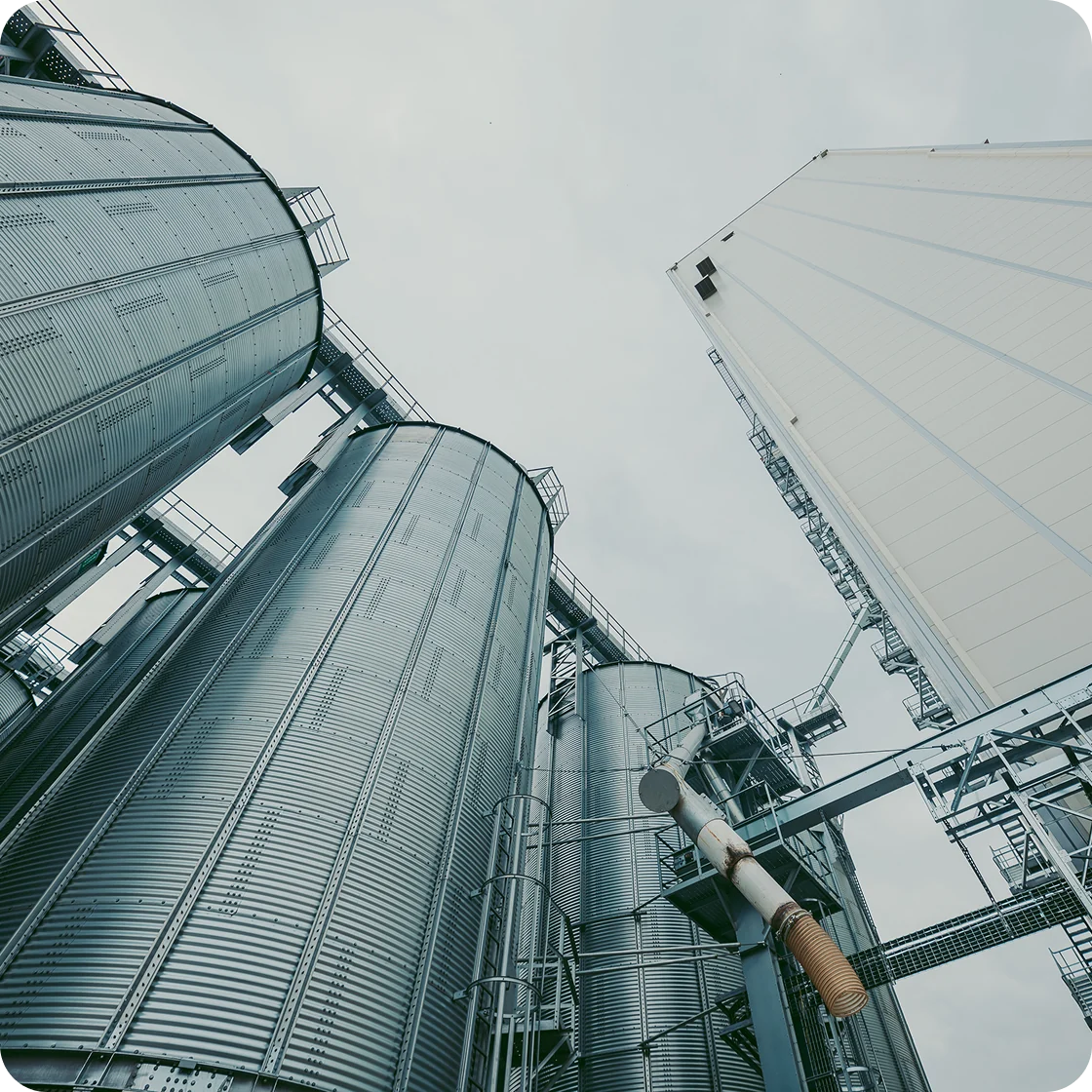 Silo park at the BFB Plus facility